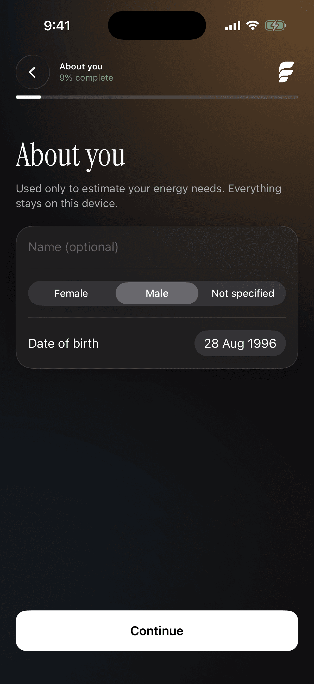 Plateful personal plan setup