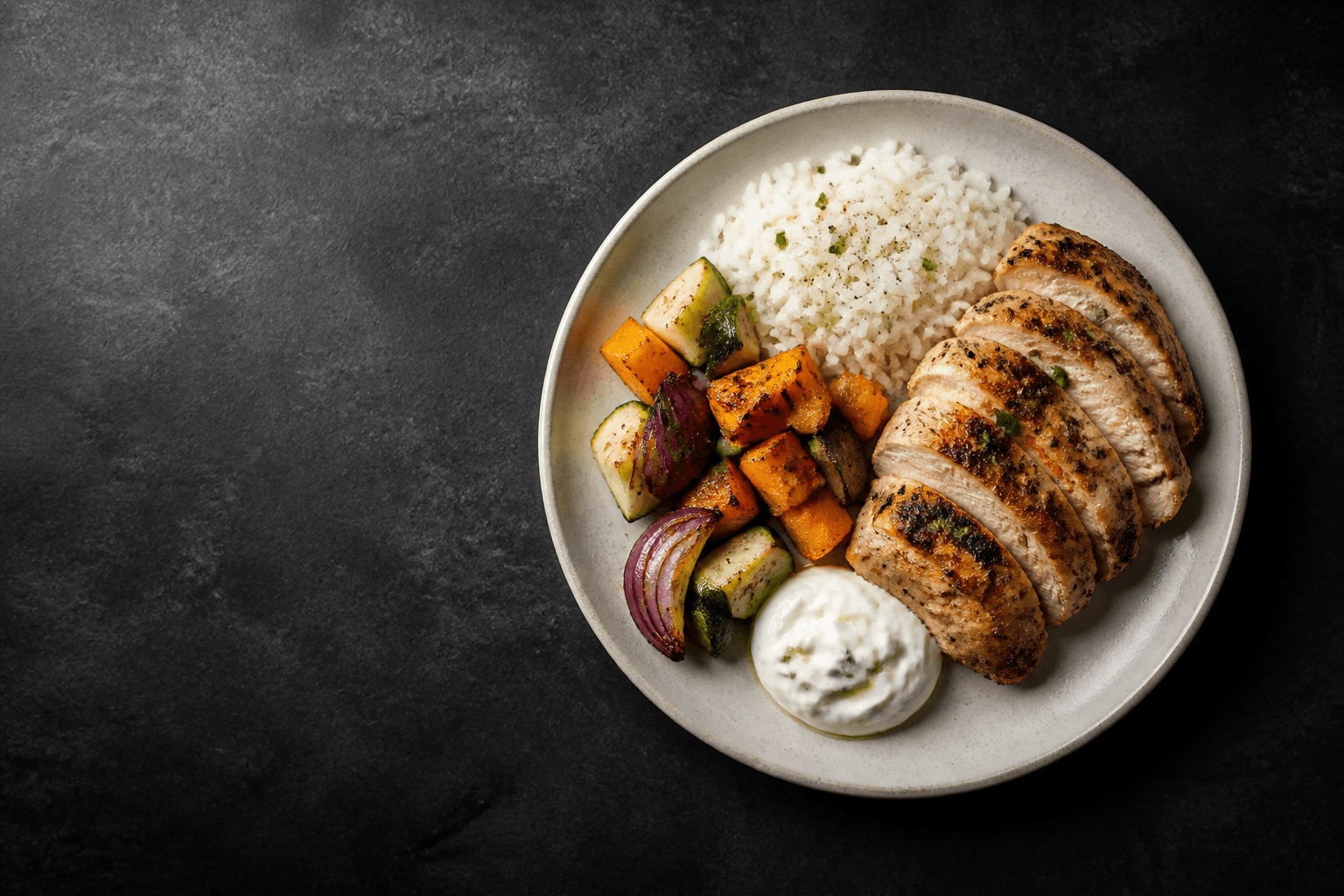 A balanced plate ready to scan in Plateful